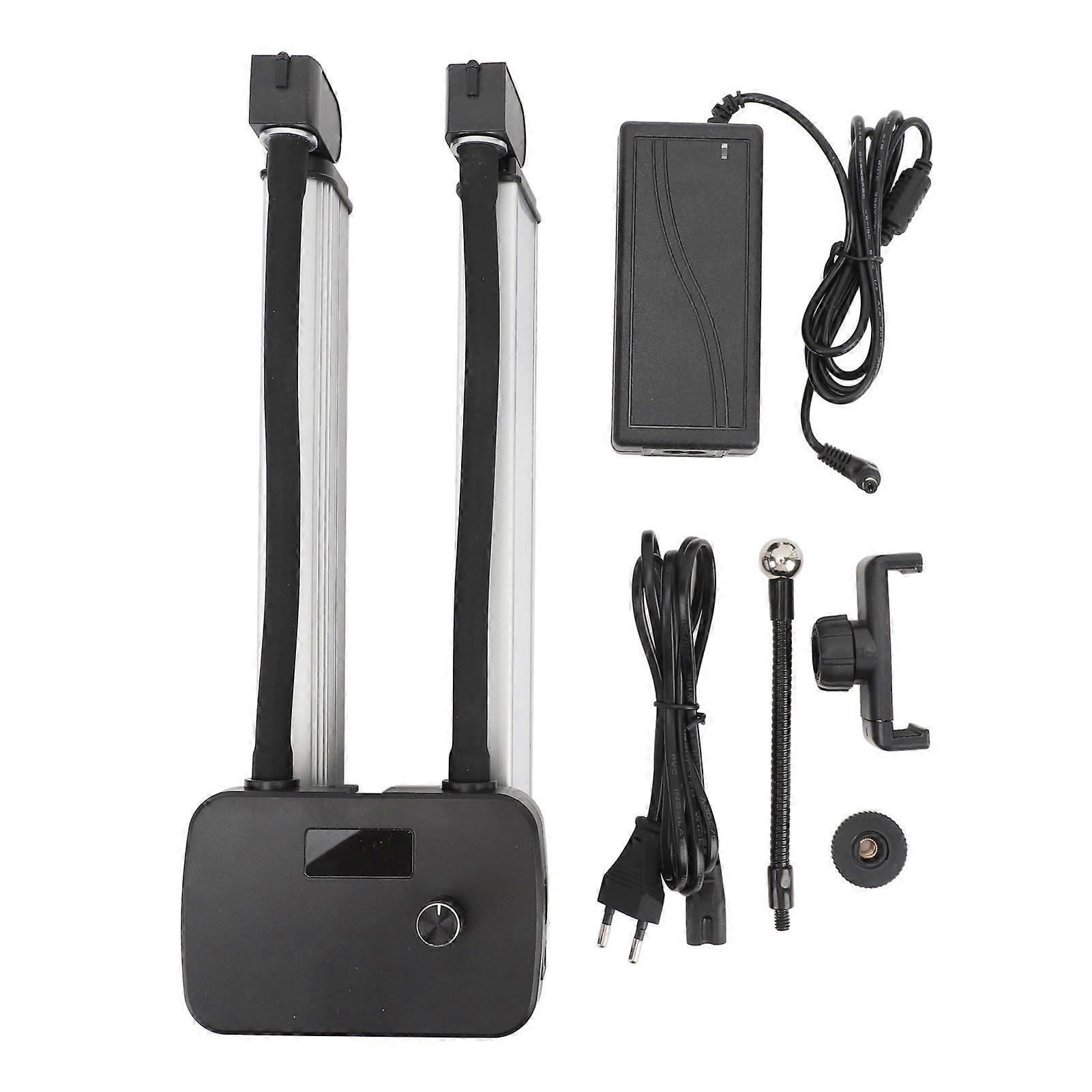 LED Video Light 45W 3000K to 6500K Dimmable USB Flexible Double Arms LED Fill Light with Phone Holder for Photography Live Streaming