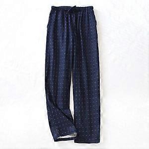 Lady Pajamas Pants Cotton Dotted Drawstring Elastic Waist Lounge Bottoms Plain
