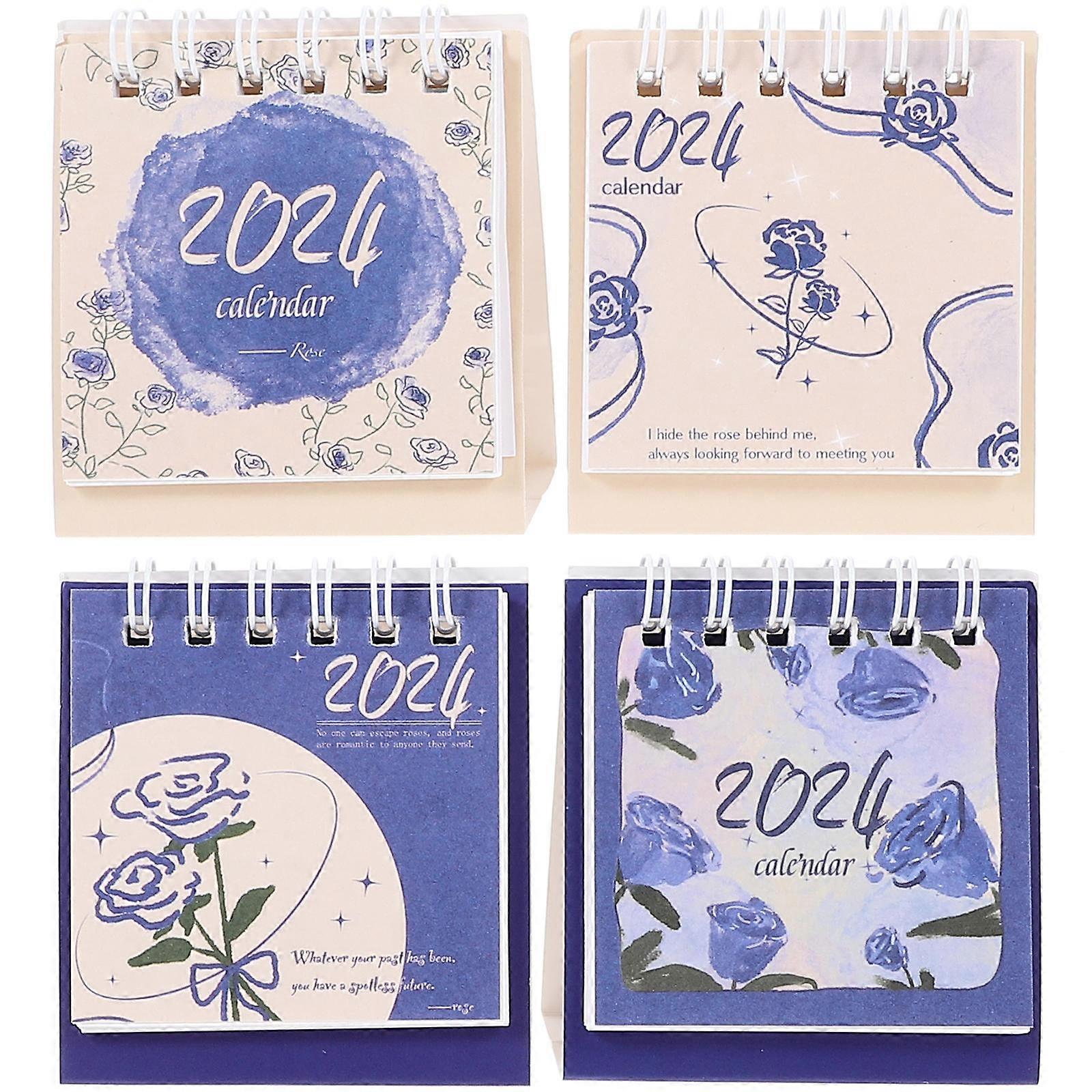 Delicate Month Calendar For Teachers 20Pcs Rectangular Paper 2024 Home Decor Marking Important Dates