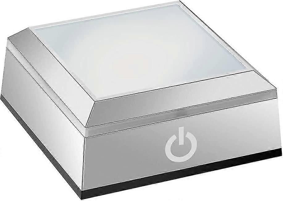 Led Light Base For Crystal 3d Glass Art Colorful Lighted Square Stand Display Plate Flat