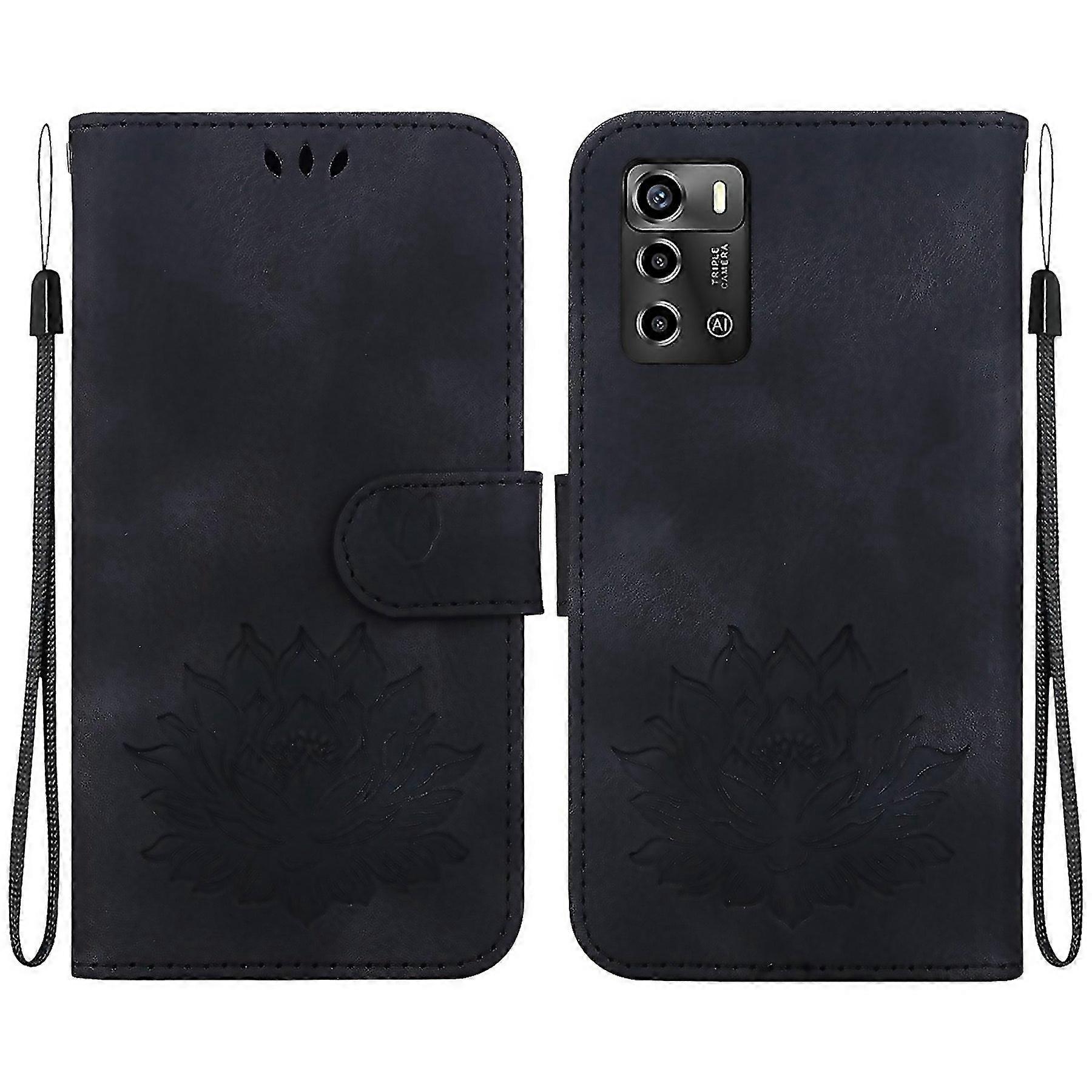 For Lotus Embossed Leather Phone