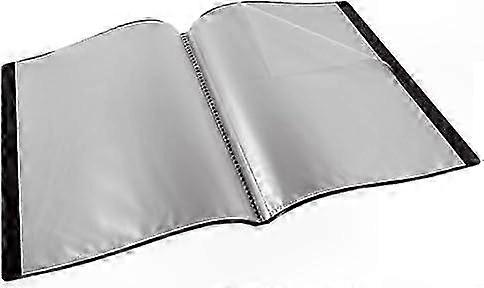 A4 Polypropylene Binder with 20 Black Pockets for Documents