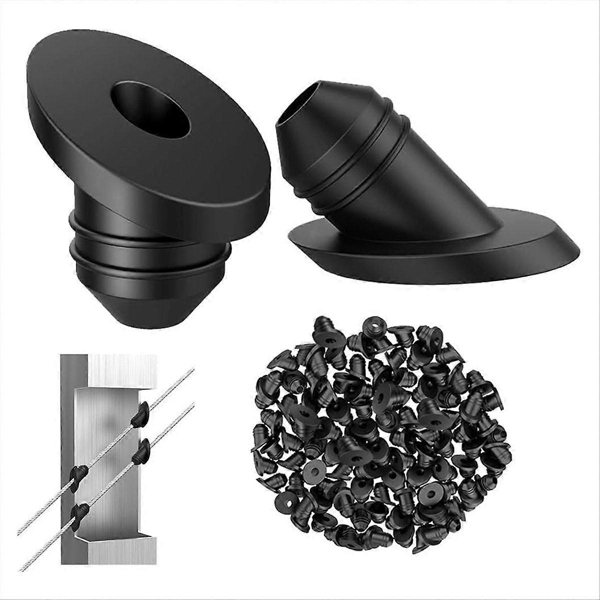 50Pcs Cable Railing Rubber Grommets, 45 Degree Angle Bevel Protectors