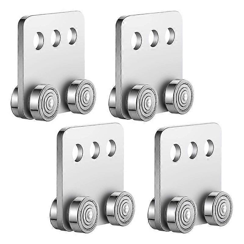 4 Pcs 4 Wheel Trolley Assembly Roller Trolley Stable Welded Channel