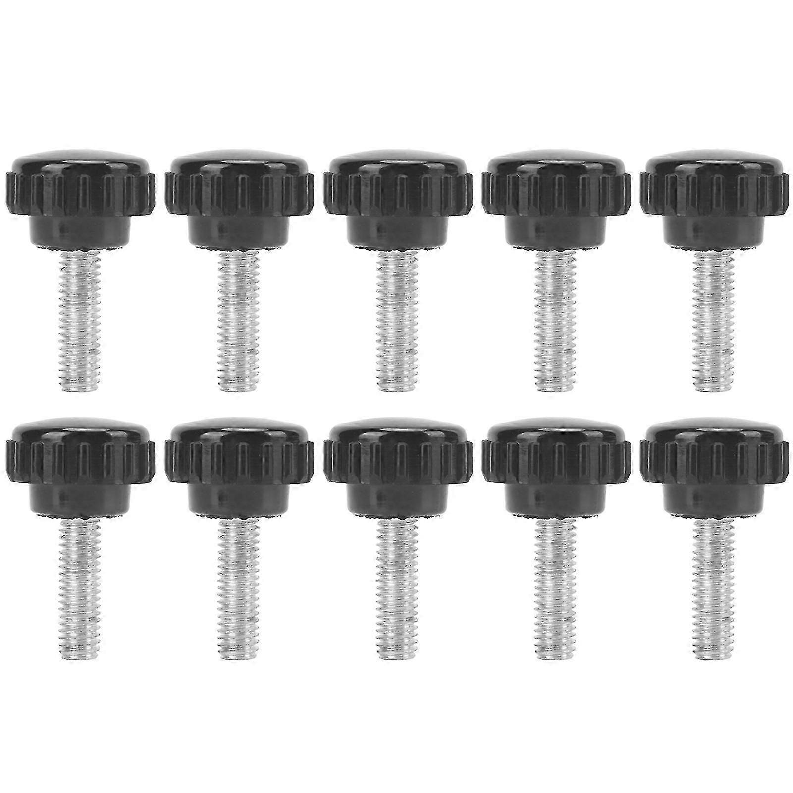 25-26 10Pcs Clamping Knob Jig Bolt Lathe Hand Grip Twist Nut Straight Thread Locking Handle M6x20x20