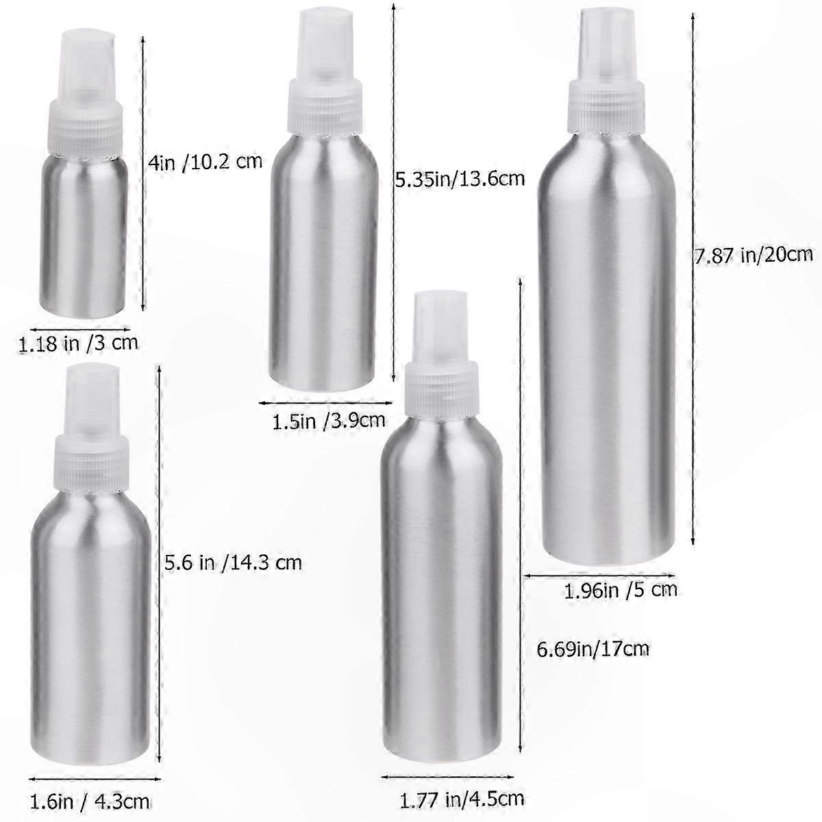 5Pcs Aluminum Travel Bottles for Liquids, 250ML Capacity, Durable and Leak-Proof Design for General Use