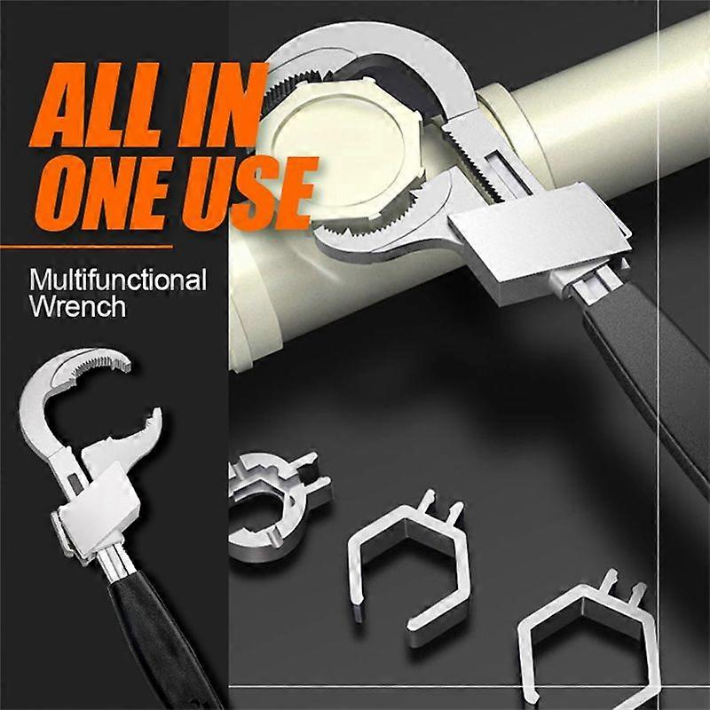 Multifunctional Bathroom Wrench Adjustable Opening 80Mm Spanner