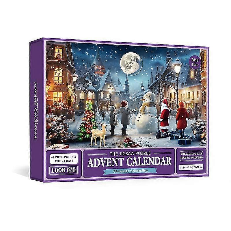 Christmas Advent Calendar 2023, Christmas Advent Calendar Jigsaw Puzzles, 1008 Pieces Jigsaw Puzzles Gift