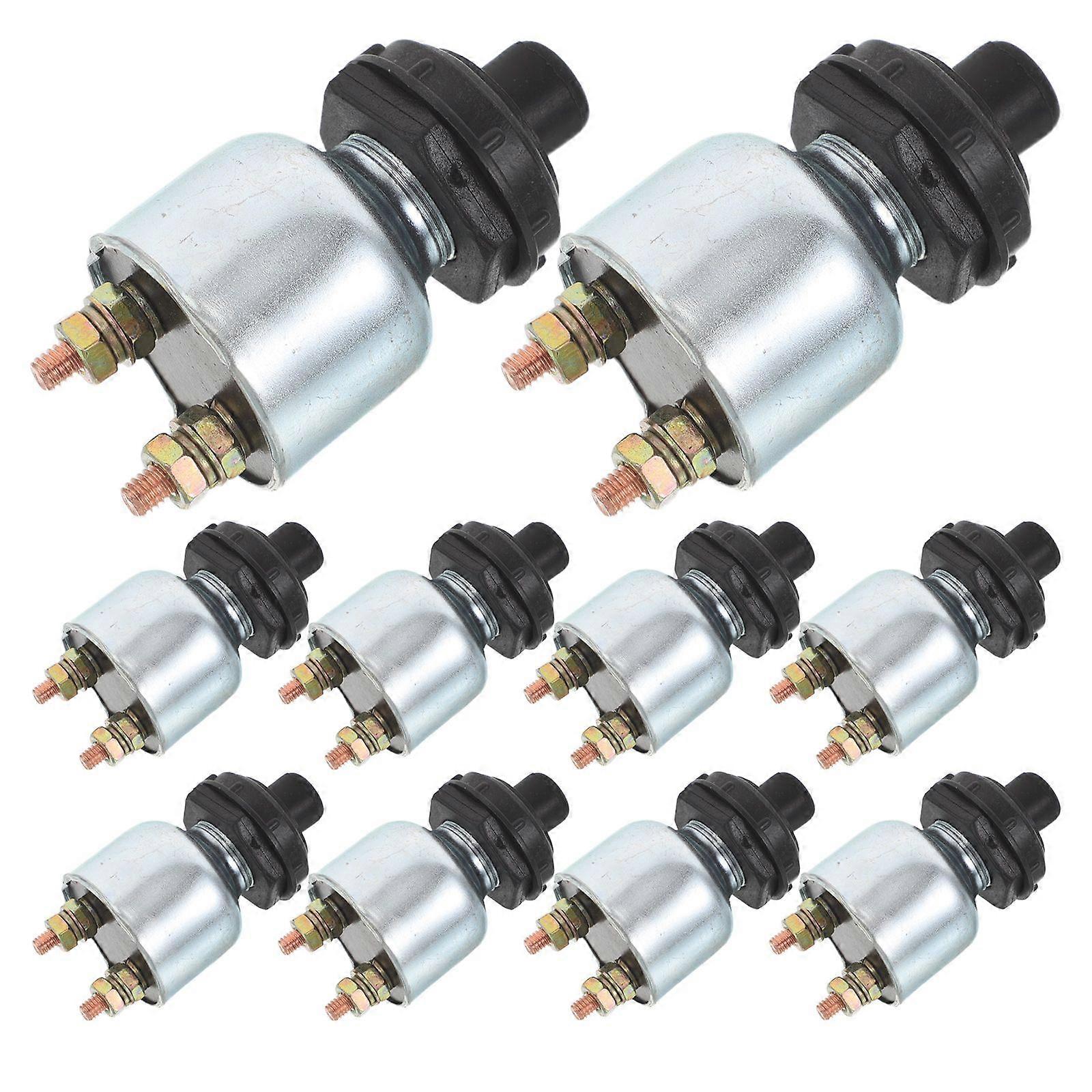 10pcs Tractor Ignition Switch: Push Button Starter Replacement - Tractor Forklift Truck Push Start Button - Heavy Duty Ignition Switch For Vehicle
