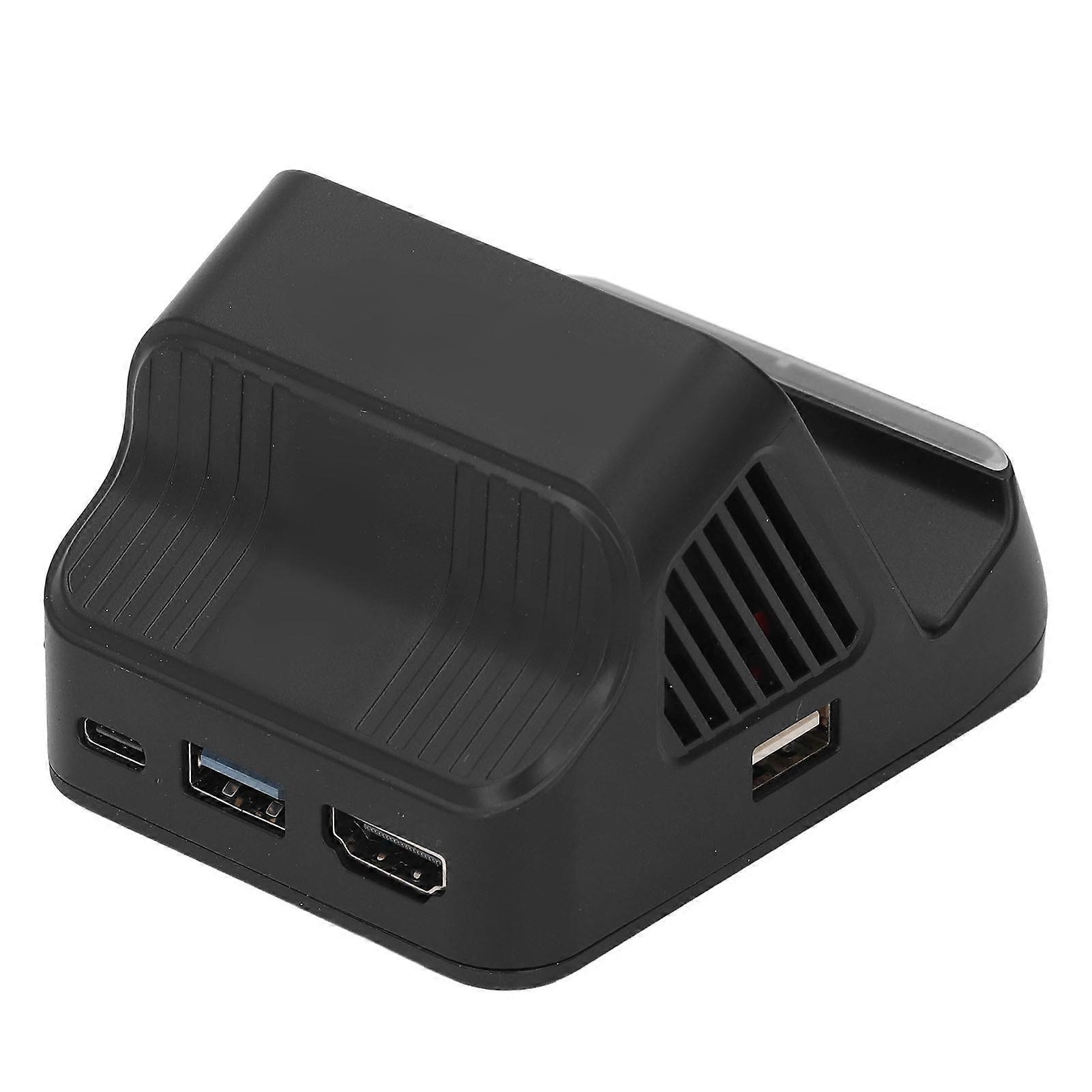 TV Docking Station for Switch with Cooling Fan Extra USB Port Portable Charging Stand Type C To HD Multimedia Interface Compatible Adapter TV Chargin