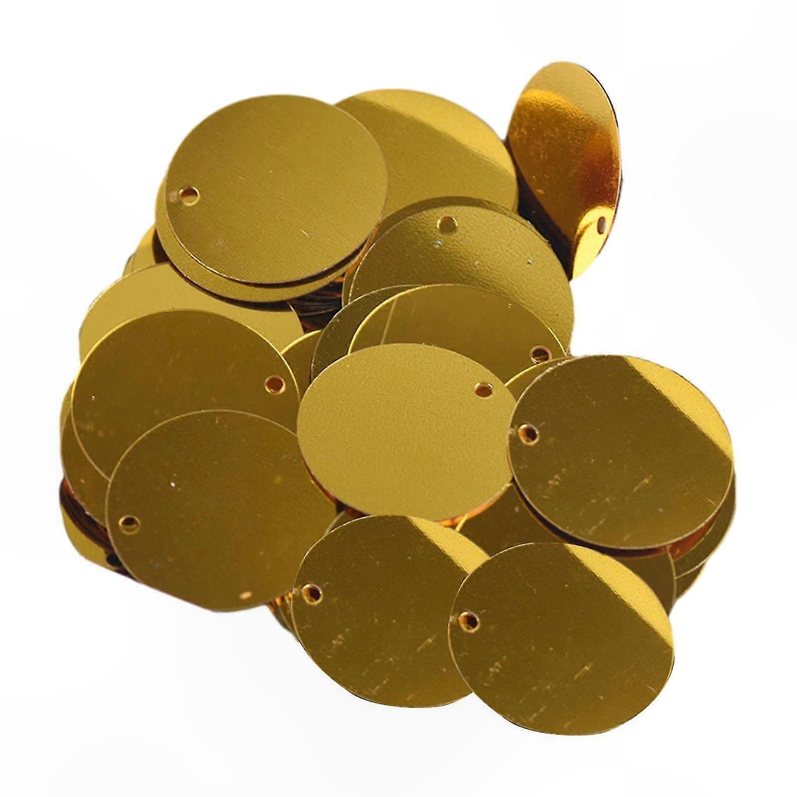 85 Pcs 20mm Flat Round Sequins, Loose Paillettes with Hole for DIY Crafting