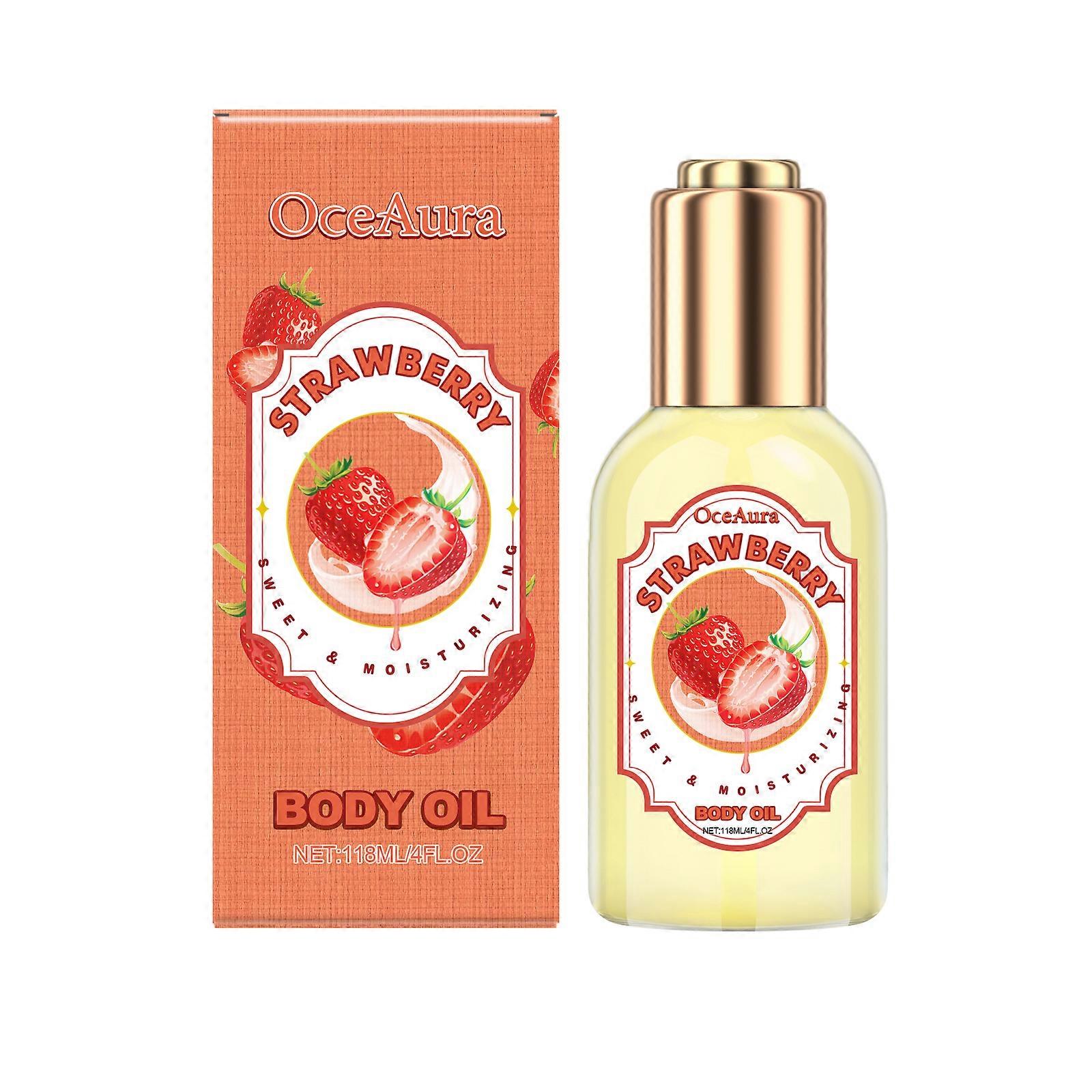 Strawberry-Flavored Body Moisturizing Care Oil