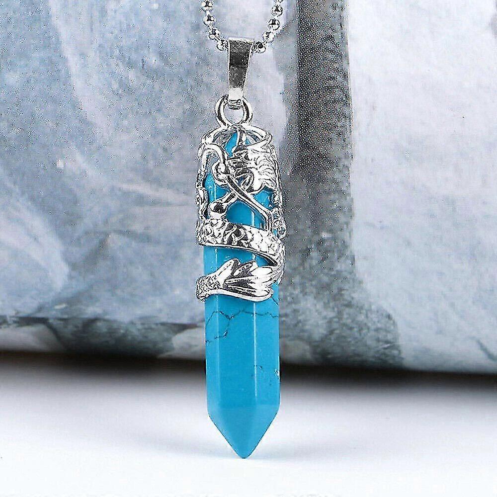 Εξαγωνικό χαλαζία κρύσταλλο τσάκρα επούλωση μενταγιόν Α