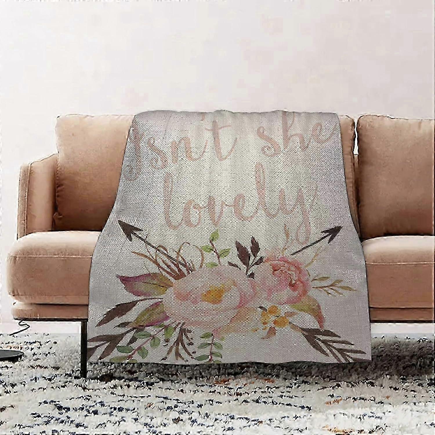 Premium Flannel Throw Blanket - Watercolor Cherry Polka Dots flannel Blanket Sofa Throw, Blanket Fluffy Soft Throw for Bed and Couch Throw/S