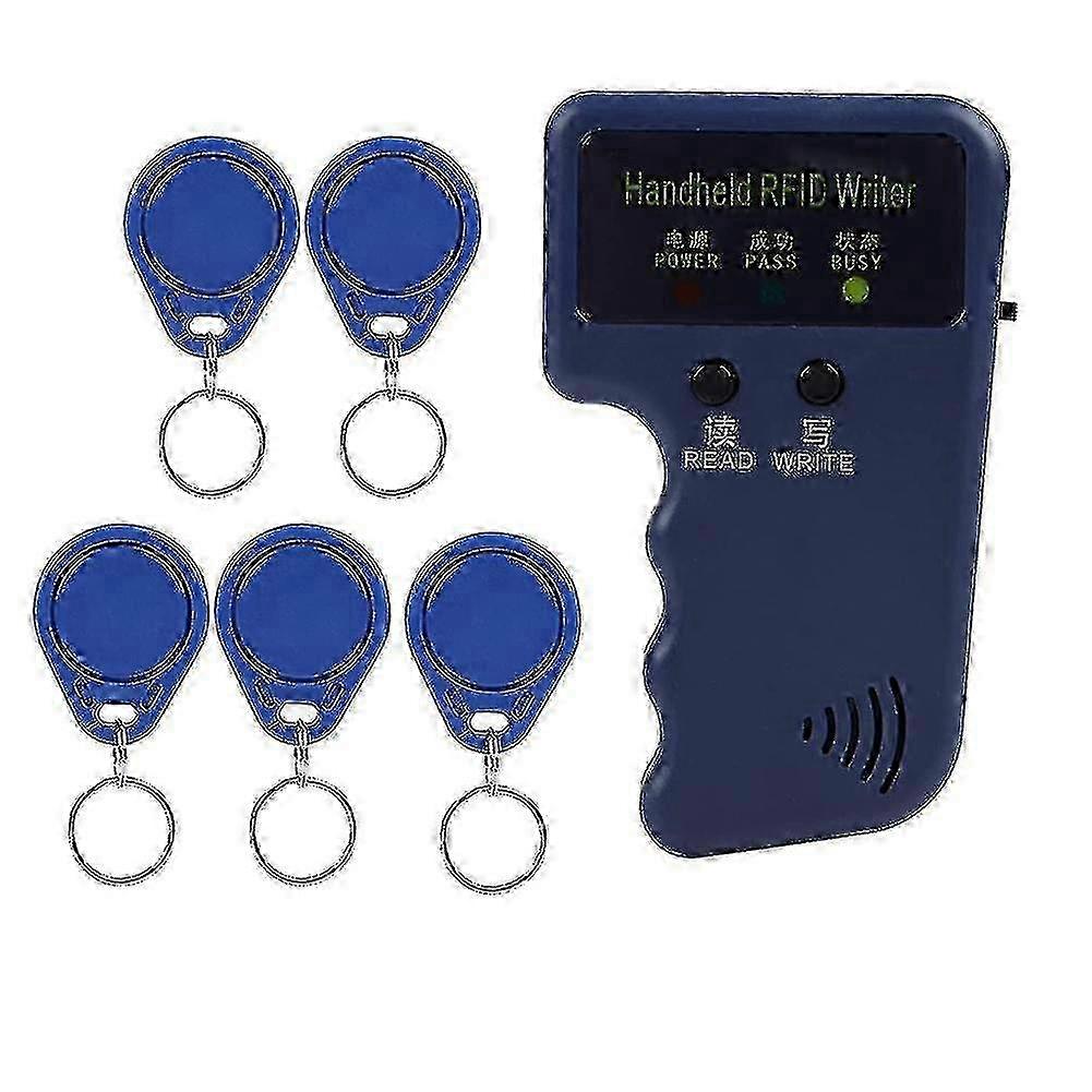 Handheld 125khz Rfid Id Card Writer Reader For Access Control With 5 Labels Supports Em4100/em410x-AO