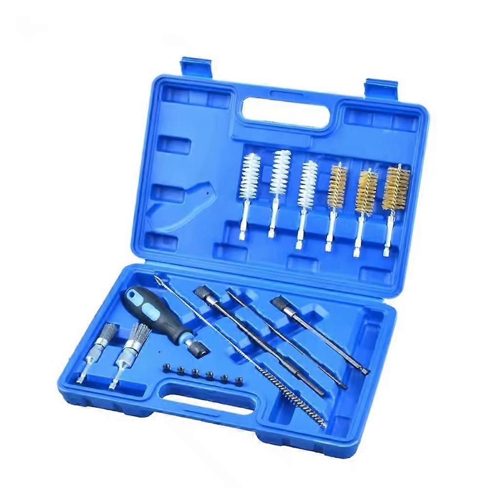 Universal Engine Injectors Cleaner Kit Easy to Use Fit Injector Seat Cleaning Brush Tool Rust Proof