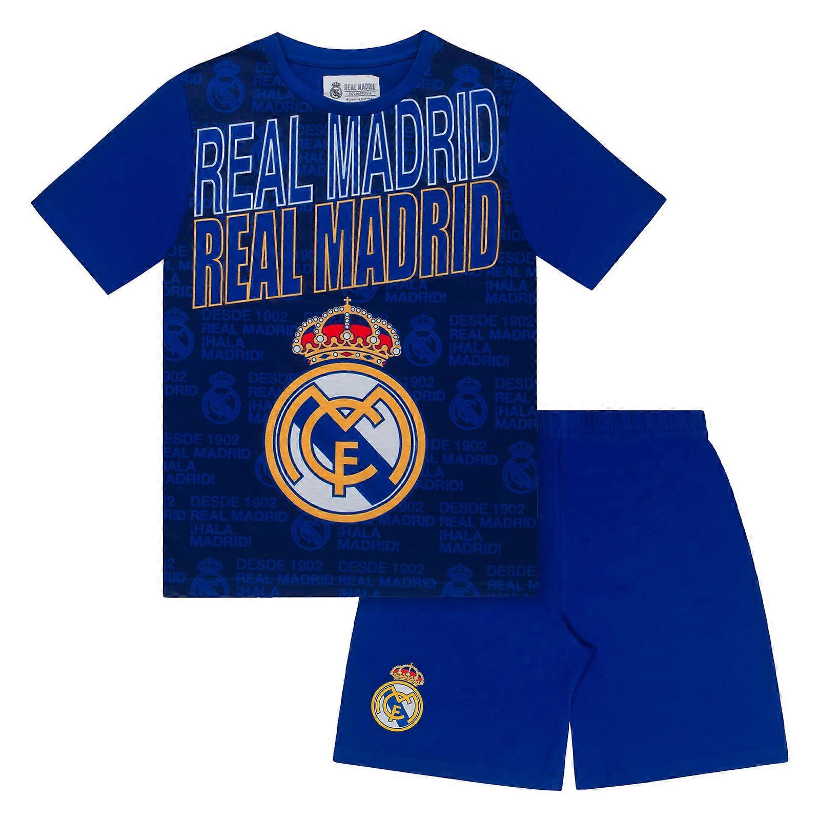 Real Madrid Boys Short Pyjamas - Official Kids Football Sleepwear Gift