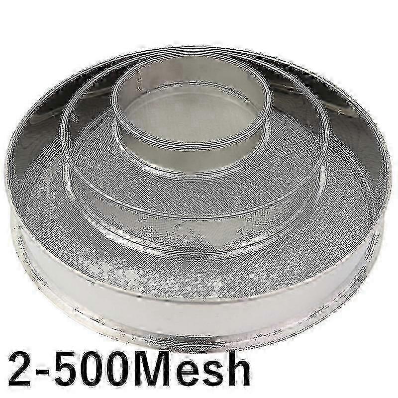 2025 2-500m Round 304 Less Steel Lab Sieve Aperture Sifters Shakers Kit Flour Filter Screen Ser