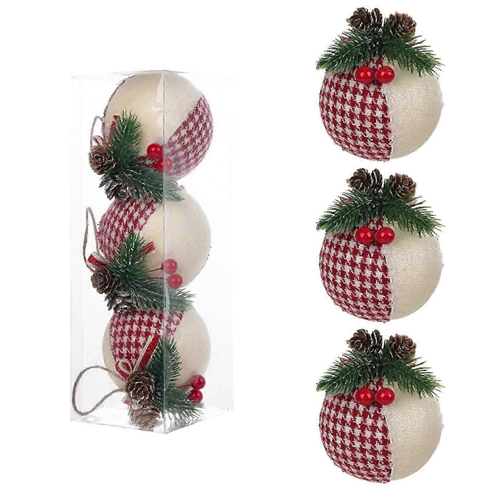 Christmas Ball Ornaments Sets, Red Foam Star Decorations for Tree, Compatible with YANHAIGONG