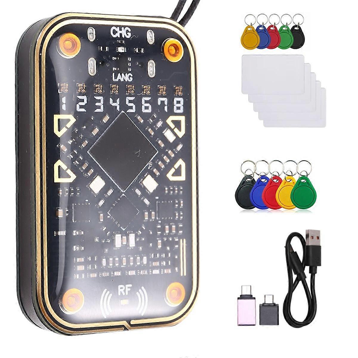 Chameleon V2.0 RFID Smart Chip Reader+15PCS UID/CUID Keychain Card