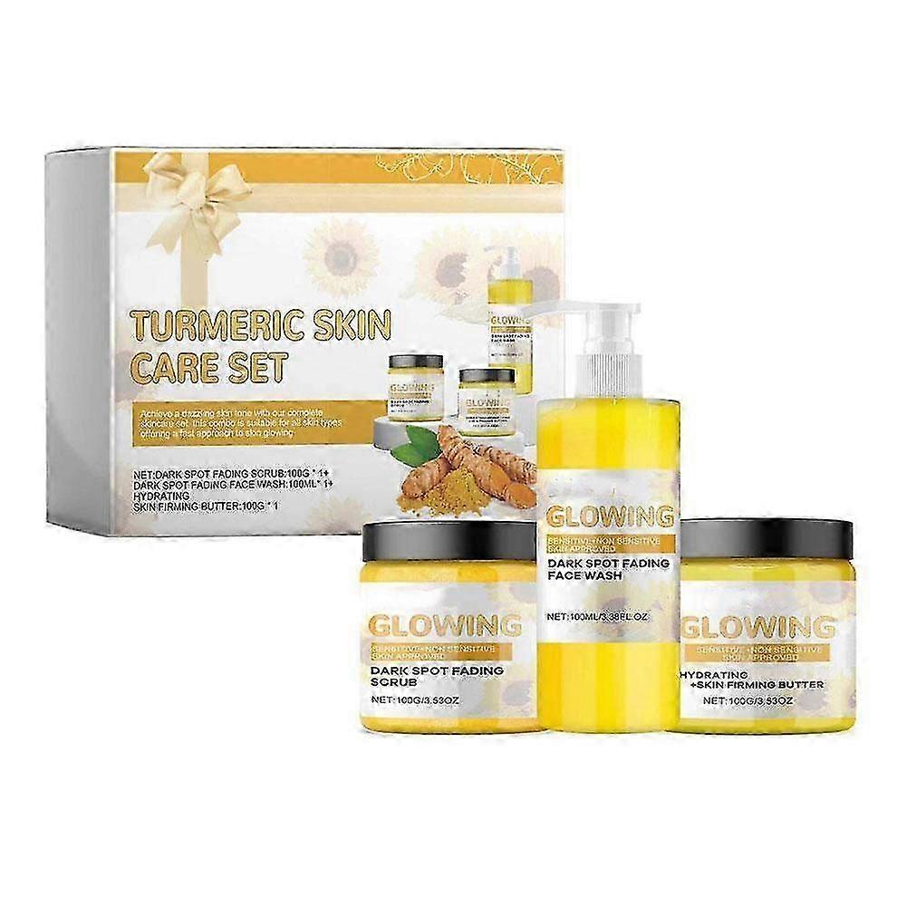 3 In 1 Turmeric Glow Combo Skincare Set, Glow Combo Skincare Set