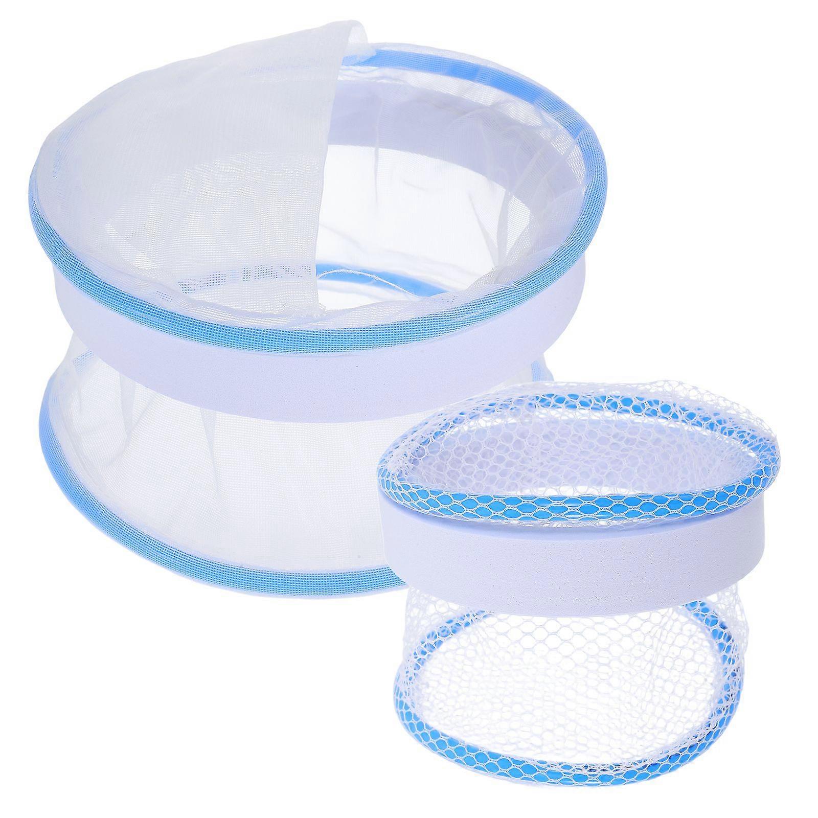 2pcs Mesh Breeding Box: Nylon Floating Hatchery Tank Dividers for Guppy Fry Isolation - Aquarium Fish Tank Spawning Net for Livebearers Shrimp