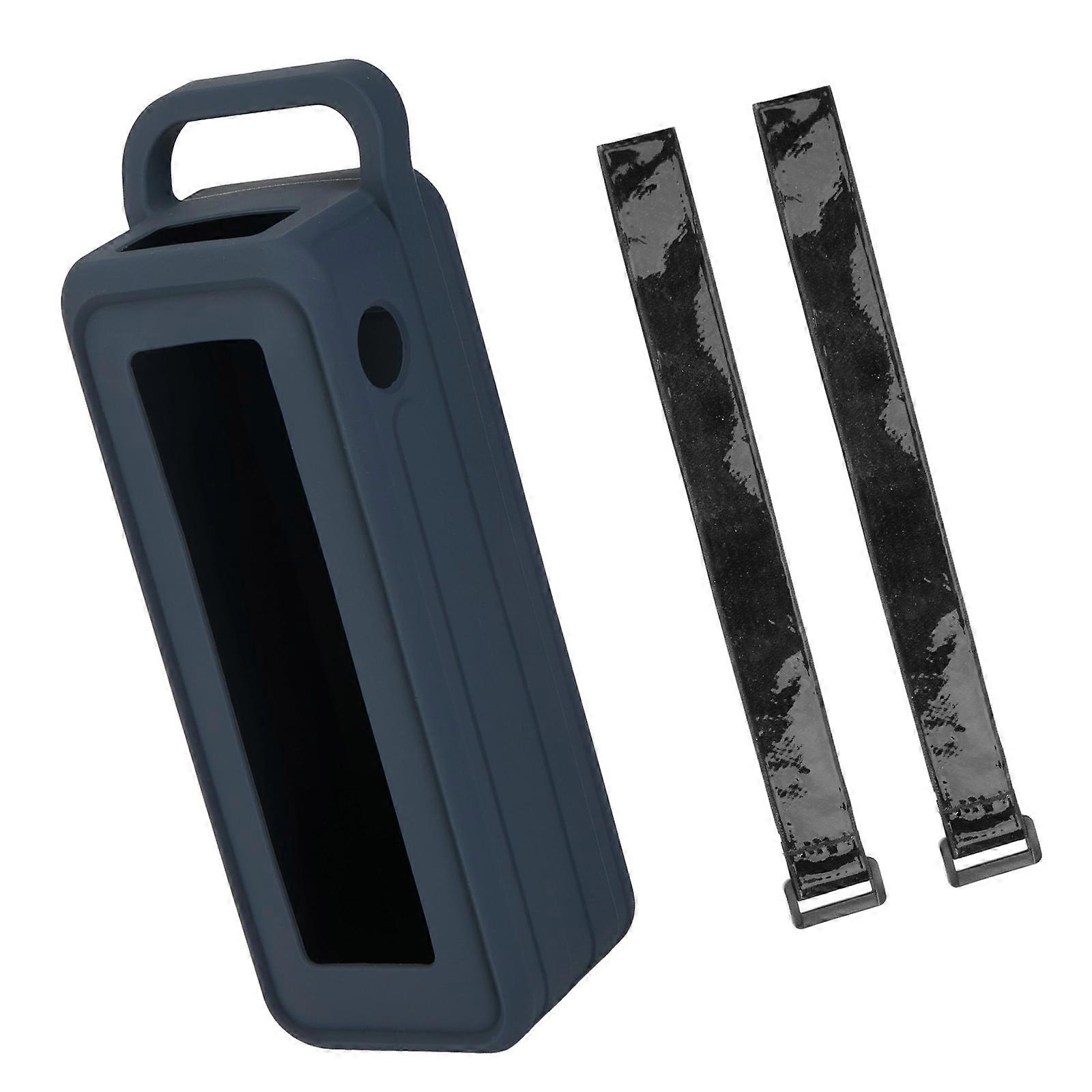 Anti Dust Silicone Power Source Cover With Carrying Handle And Mounting Straps for 27650mAh Power Supply  Blue