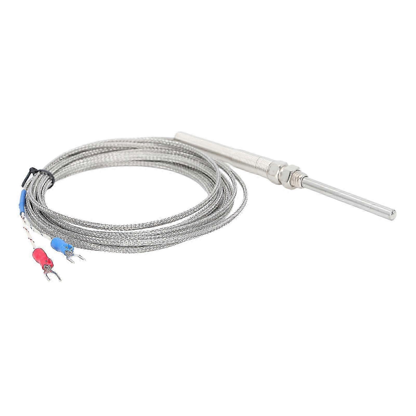 BERM K Type Thermocouple Temperature Sensor Shielded Sensitive Detector Gauge 50mm Probe 5 Meter