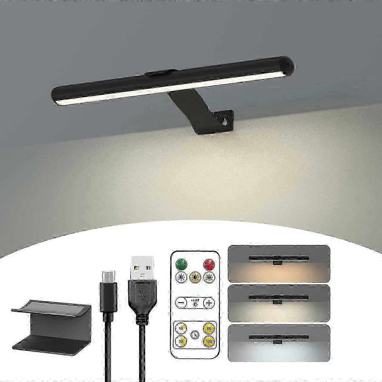 Wireless Picture Light Rechargeable with Remote, 300LM Art Battery Display Lamp Dimmer Timer, 3 Modes Magnetic Wall Light