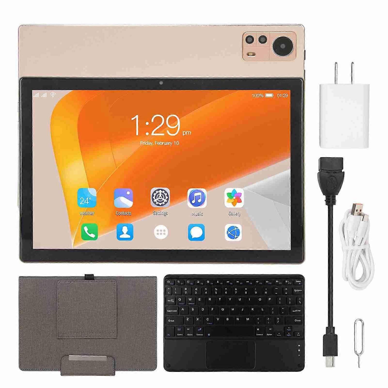 10.1 Inch Android 12 Tablet Octa Core 8GB RAM 256GB ROM Dual Speakers 5G WIFI US Plug