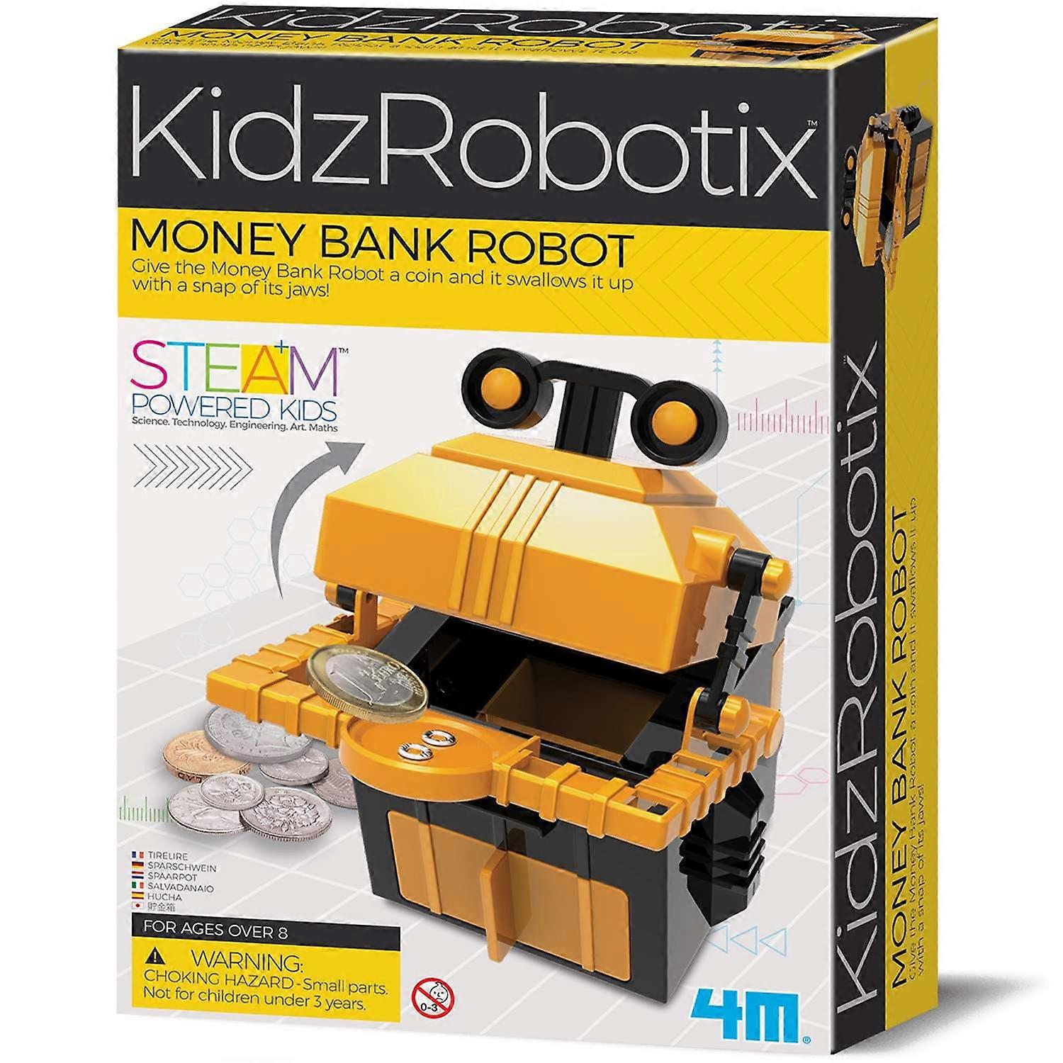 4M Kidz Robotic Money Bank Robot, Science and Activity STEM kit for Ages 8+