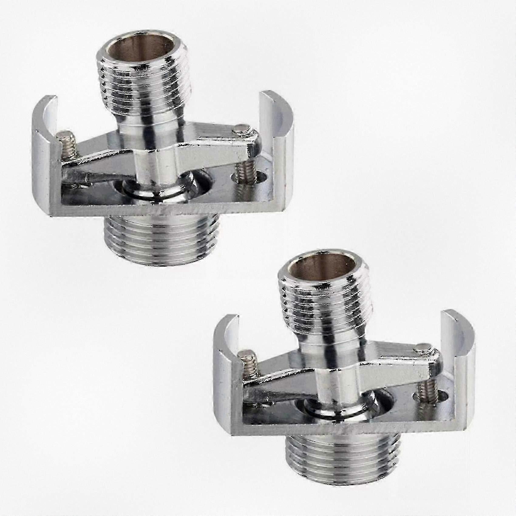 2x Adjustable Angle Copper Shower Head Pipe with Eccentric Screw for Corner Installation