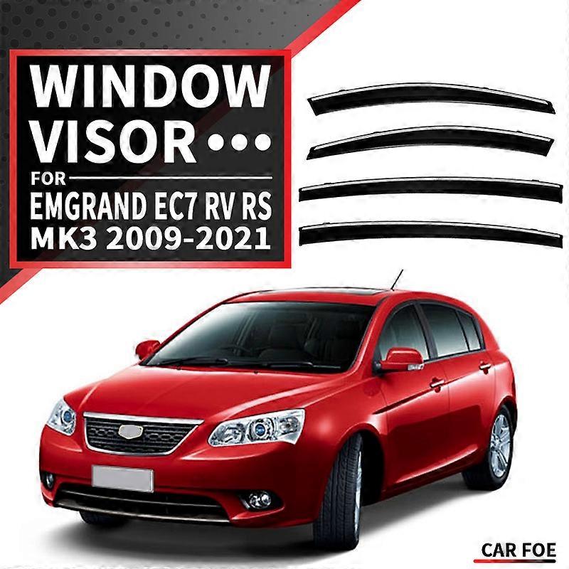 For Geely Emgrand HB EC7 Hatchback 2009-2021 Window Visor Vent Shades Ventvisor Wind Deflectors Visors Rain Guard Shades Visor