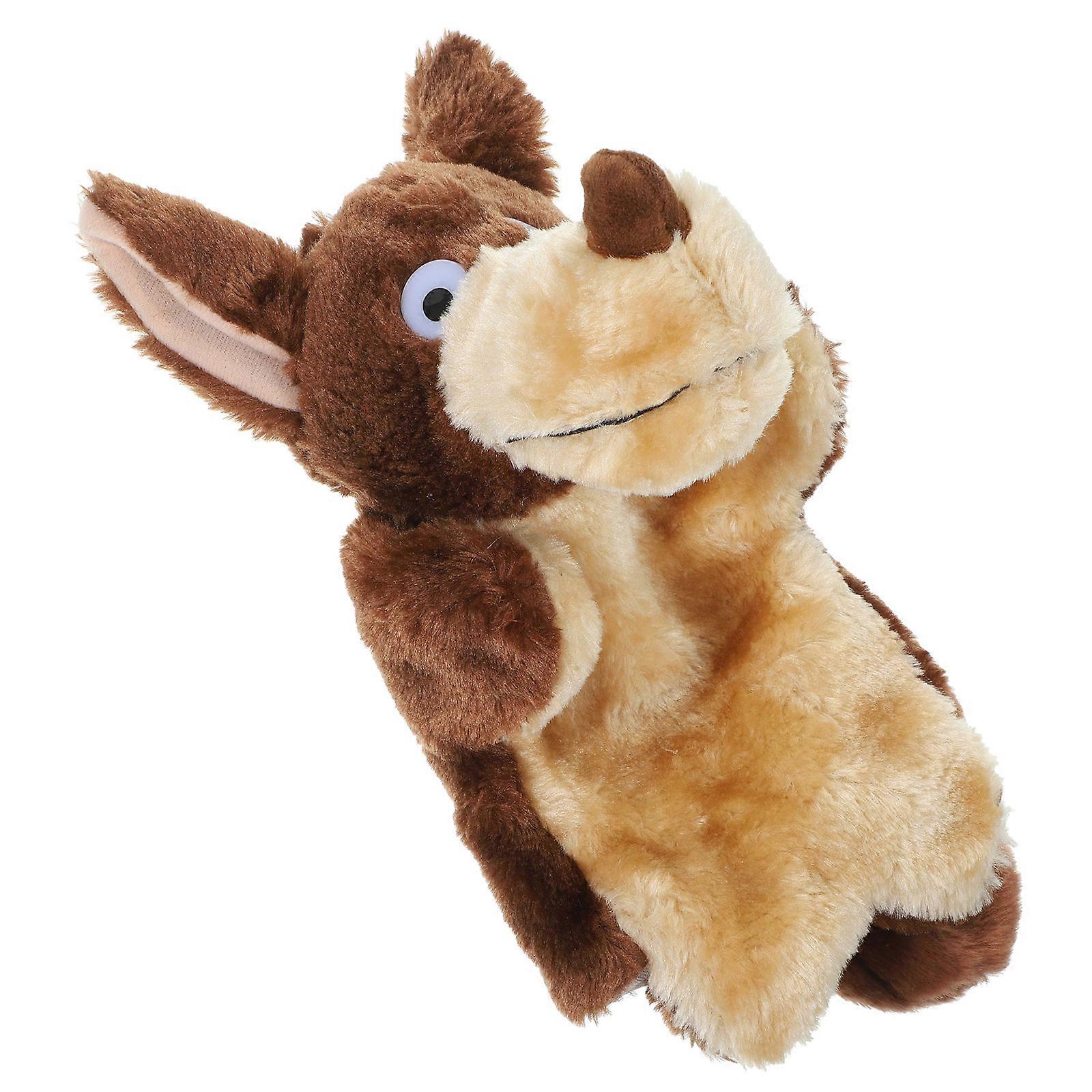 Animal Hand Puppet Plush Wolf for Storytelling Adorable Cartoon Interactive Toy