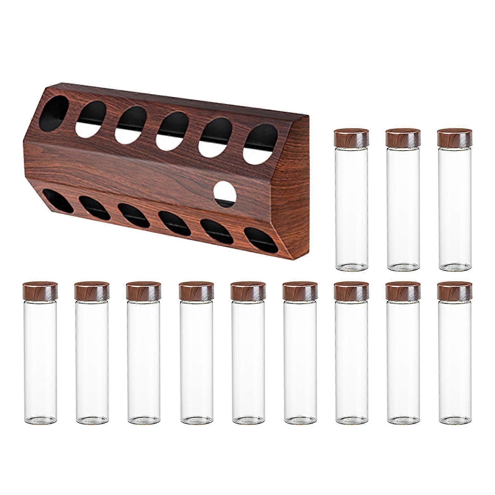 Coffee Bean Display Tubes Glass Tubes Holder Single Dose Bean Container Coffee Tube Rack Coffee Bean Jar Rack for Coffee Multicolor