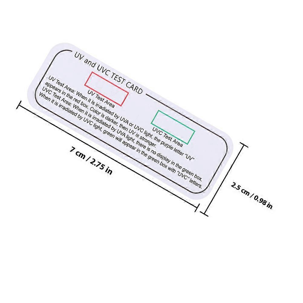 6 sztuk Karty testowe światła Przenośne karty testowe UVA UVC Odpowiednie do obszaru testowego UV i obszaru testowego UVC