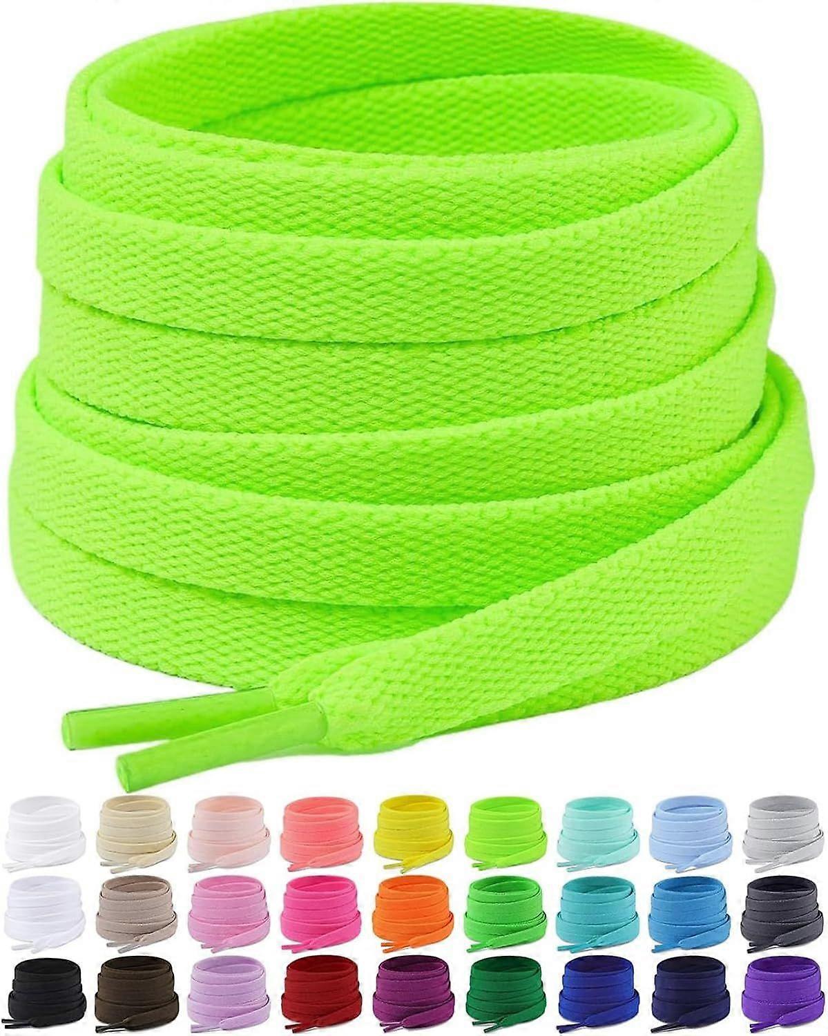 Oppgrader tettvevde flate skolisser 5/16" brede skolisser til joggesko - 2 par