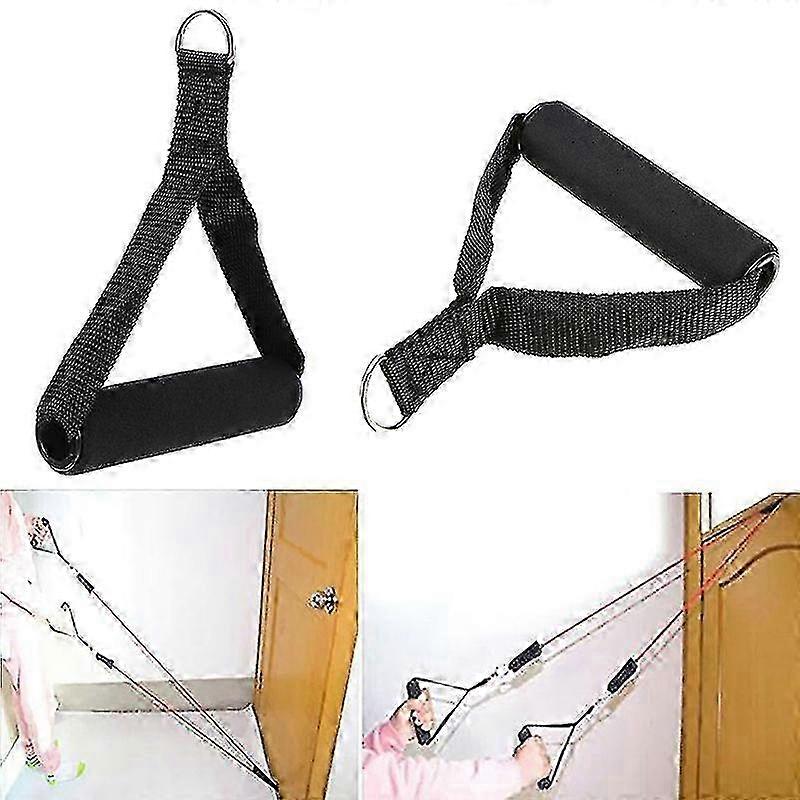 Tricep Rope Cable Gym Attachment Handle Bar Dip Station Resistance Exercise New