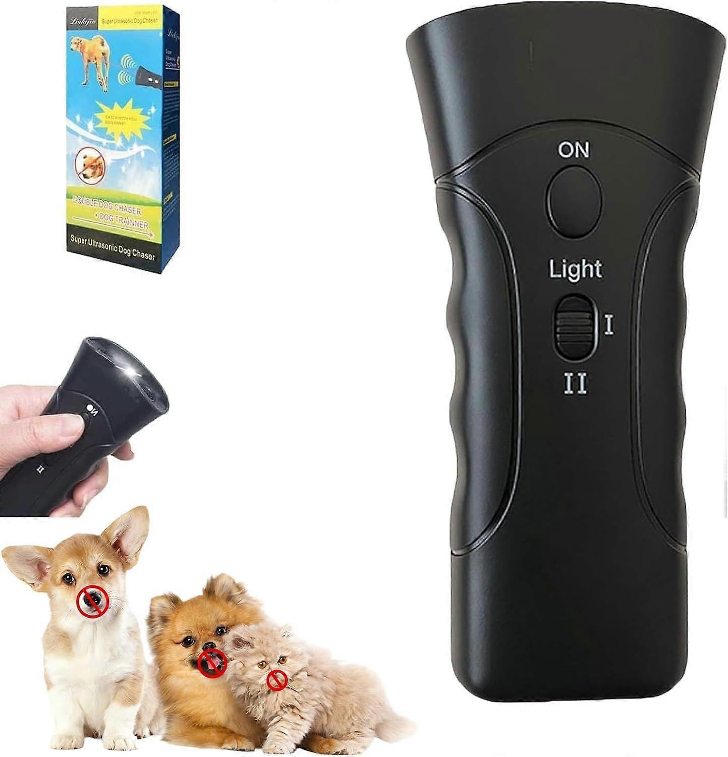 Anti Barking Device, Ultrasonic Dog Bark Deterrent & Trainer, Pet Training Tool with Light, 3 Training Modes, Stop Bad Behavior, Sonic Emitter for Pup