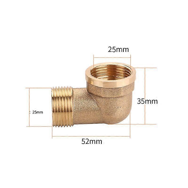 Codo de 90 grados en latn, macho x hembra