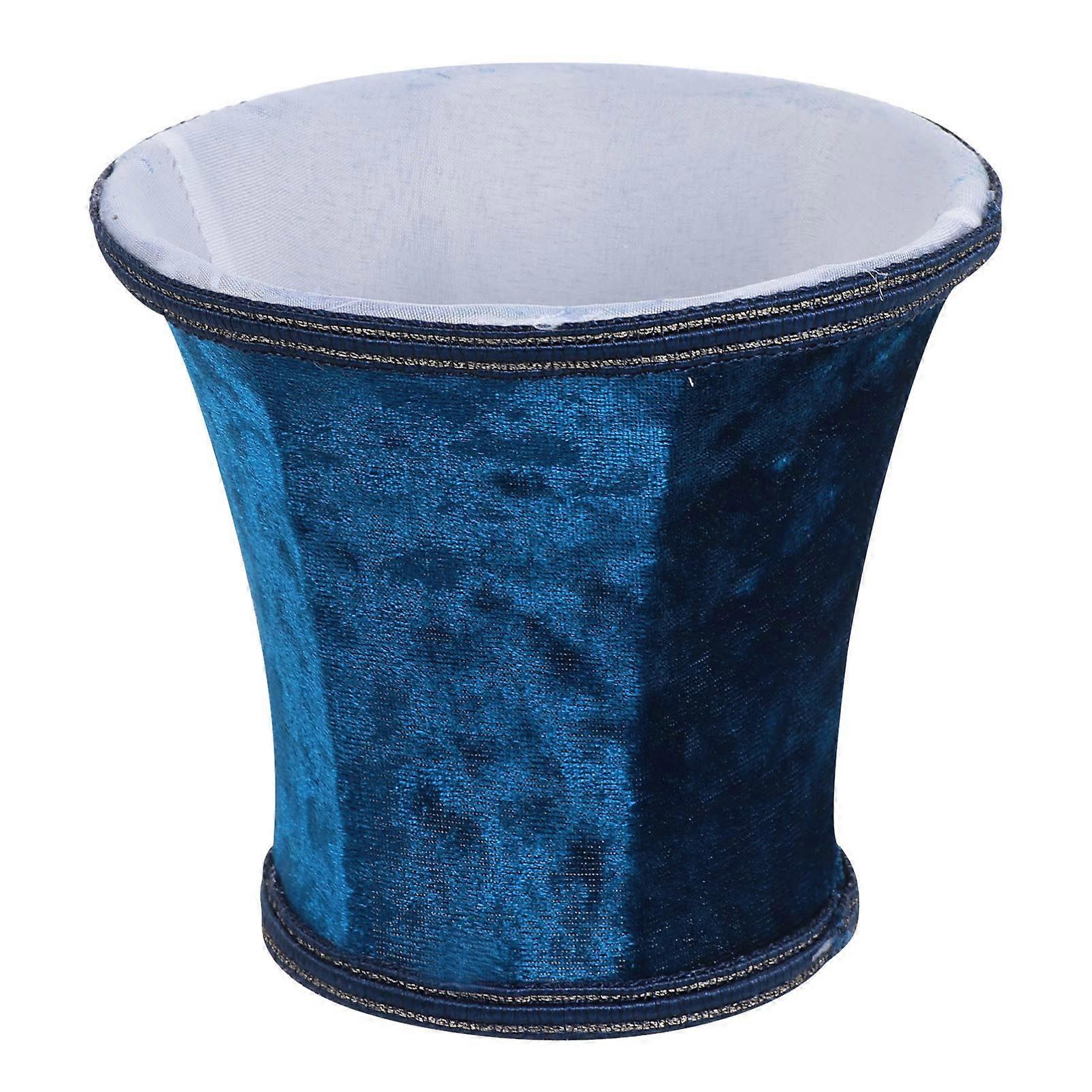Blue Cloth Bell Shape Lamp Shade for Table and Bedside Lamps, Soft Ambient Lighting, 4.72Inch