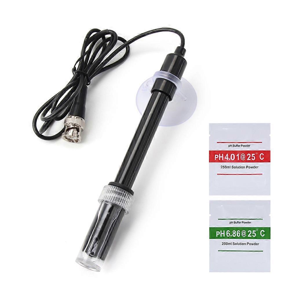 Replacement PH Meter Electrode Probe Controller BNC Connector Sensor with Buffer Powder 115cm