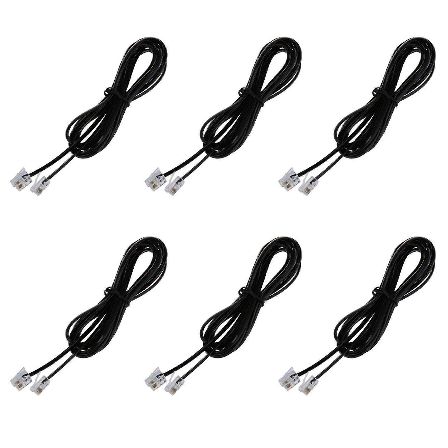 6X RJ11 6P4C Telephone Cable Cord ADSL Modem 2 Meters