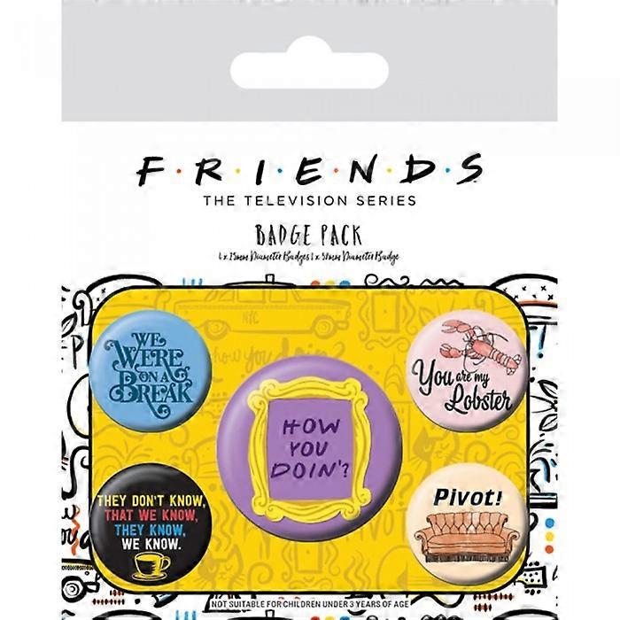 Friends Quote Badge Set (Pack of 5)