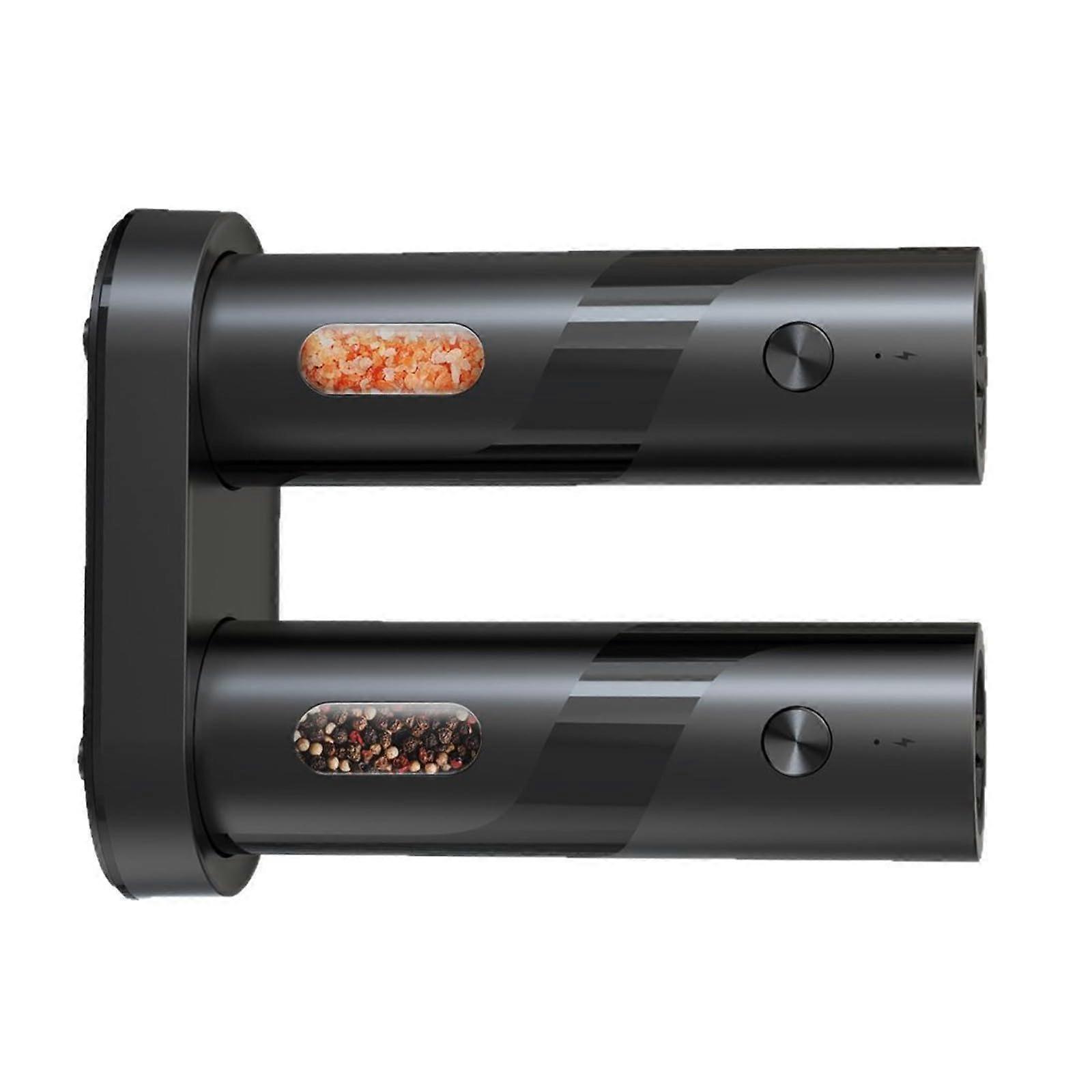 Electric Pepper Grinder Rechargeable with Adjustable Coarseness and Transparent Window for Kitchen