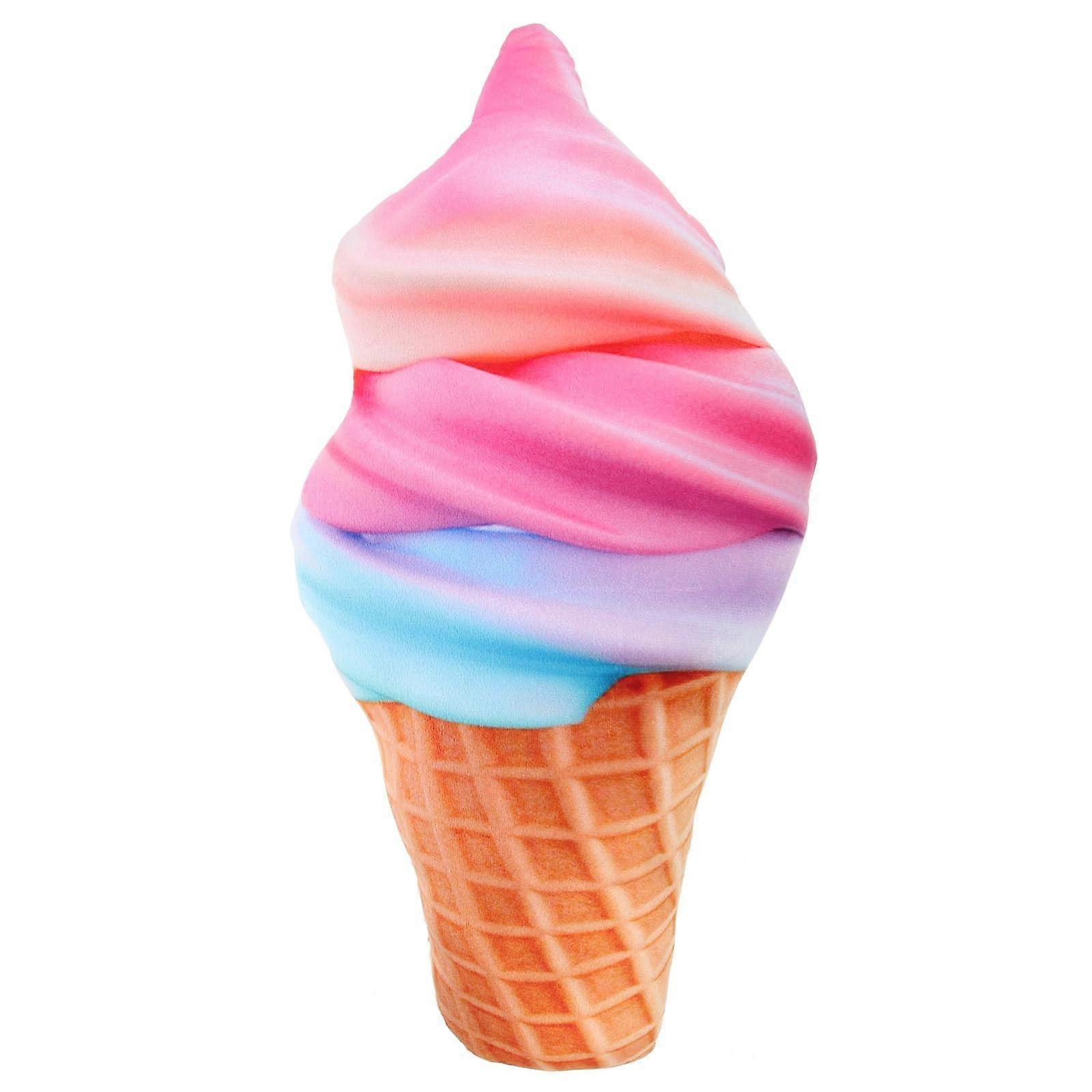 Plush Ice Cream Pillow Soft Cone Cushion with Whimsical Design for Home and Office Decor 46CM
