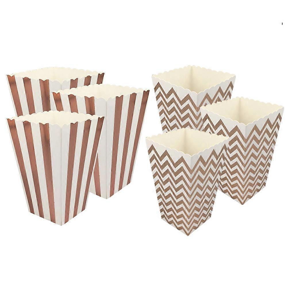 Popcorn Paper Boxes for Party Made of Card Paper Assorted Color 50pcs Various Scenes 2.5x2.5x5 Inches