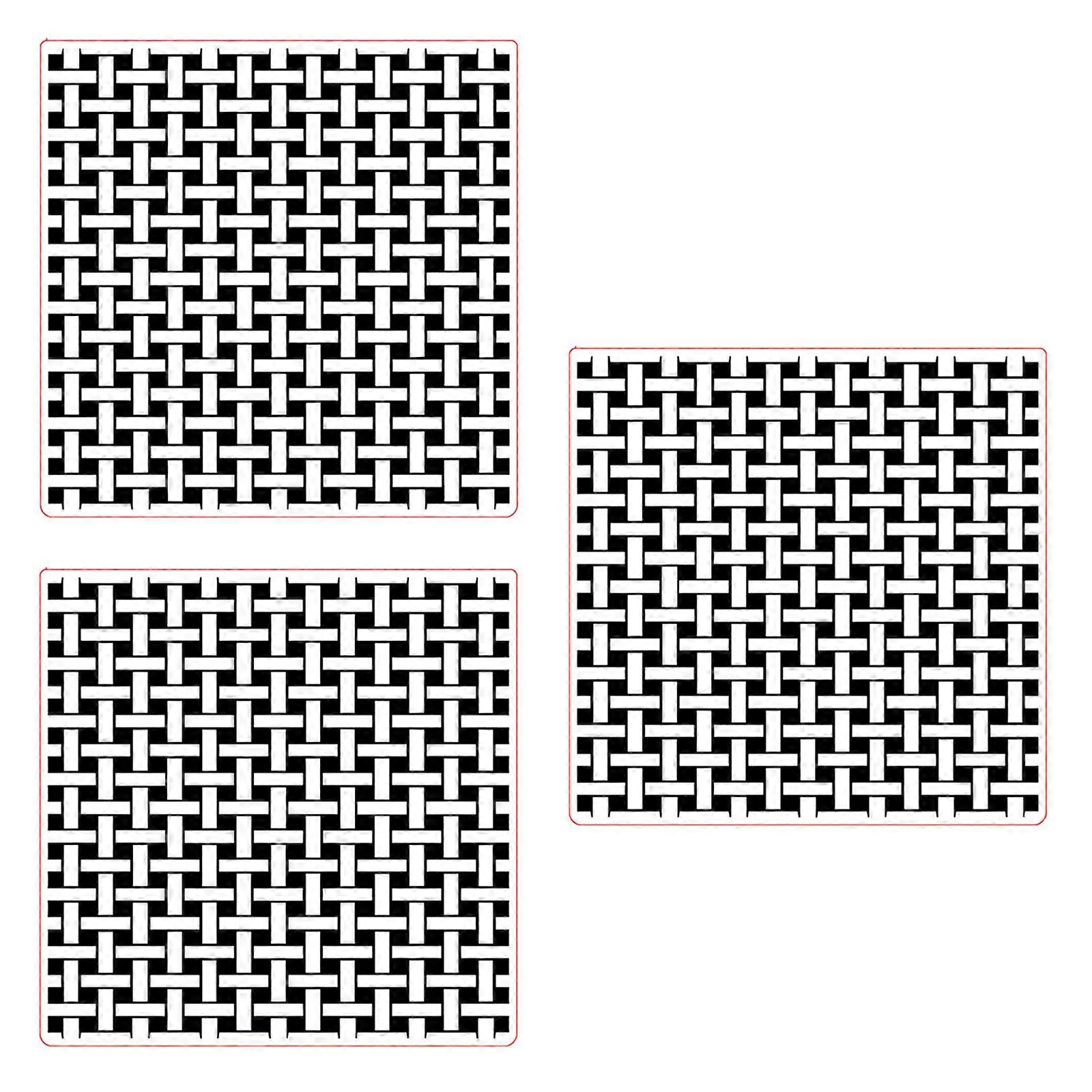 3Pcs Multifunctional Textured Embossing Folder for Card Making Memory Book Scrapbooking Backgraound Embellishment Multicolor