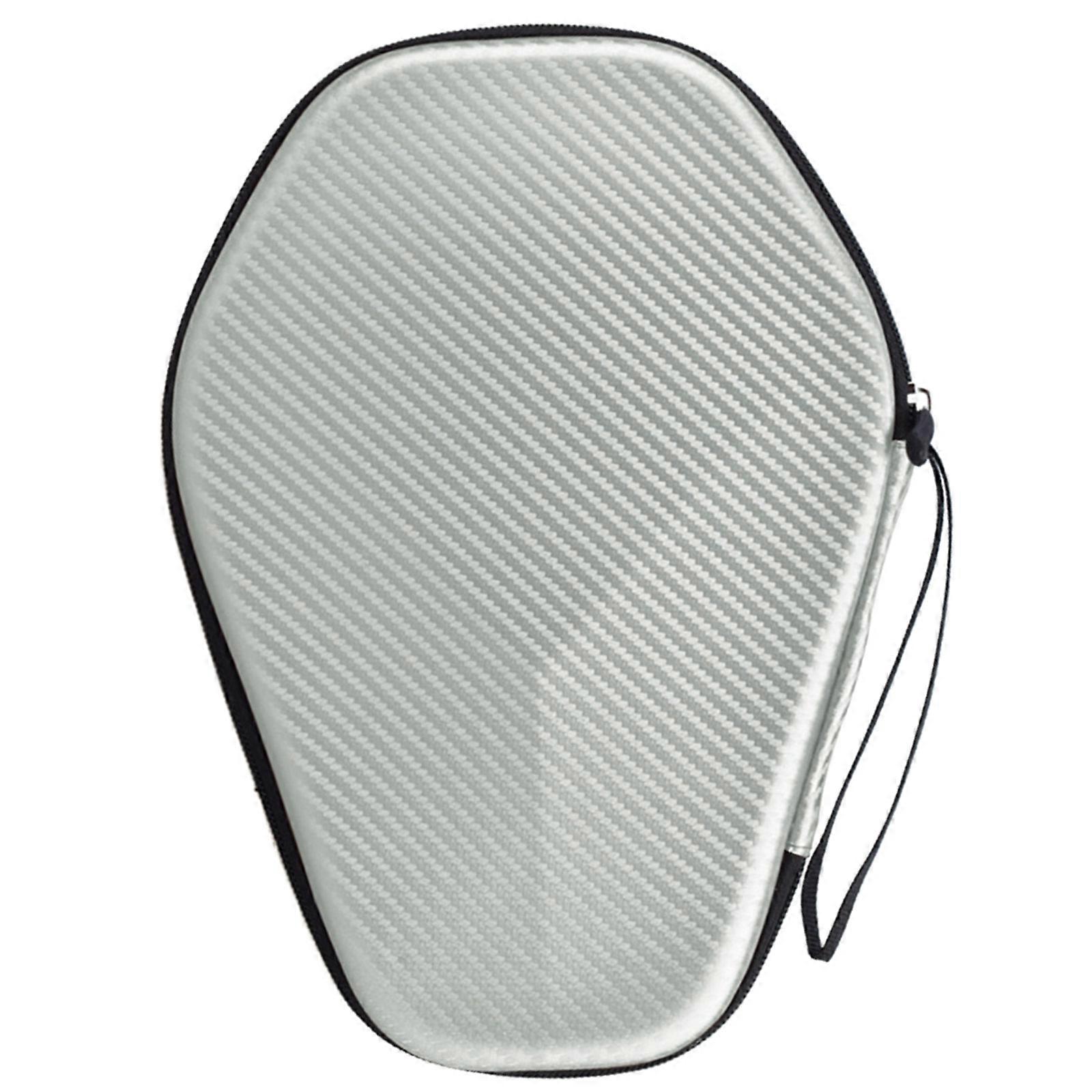 Hexagonal Table Tennis Racket Case Pingpong Paddle Storage Bag Portable Container Bag Waterproof Zipper Handbag  Silver