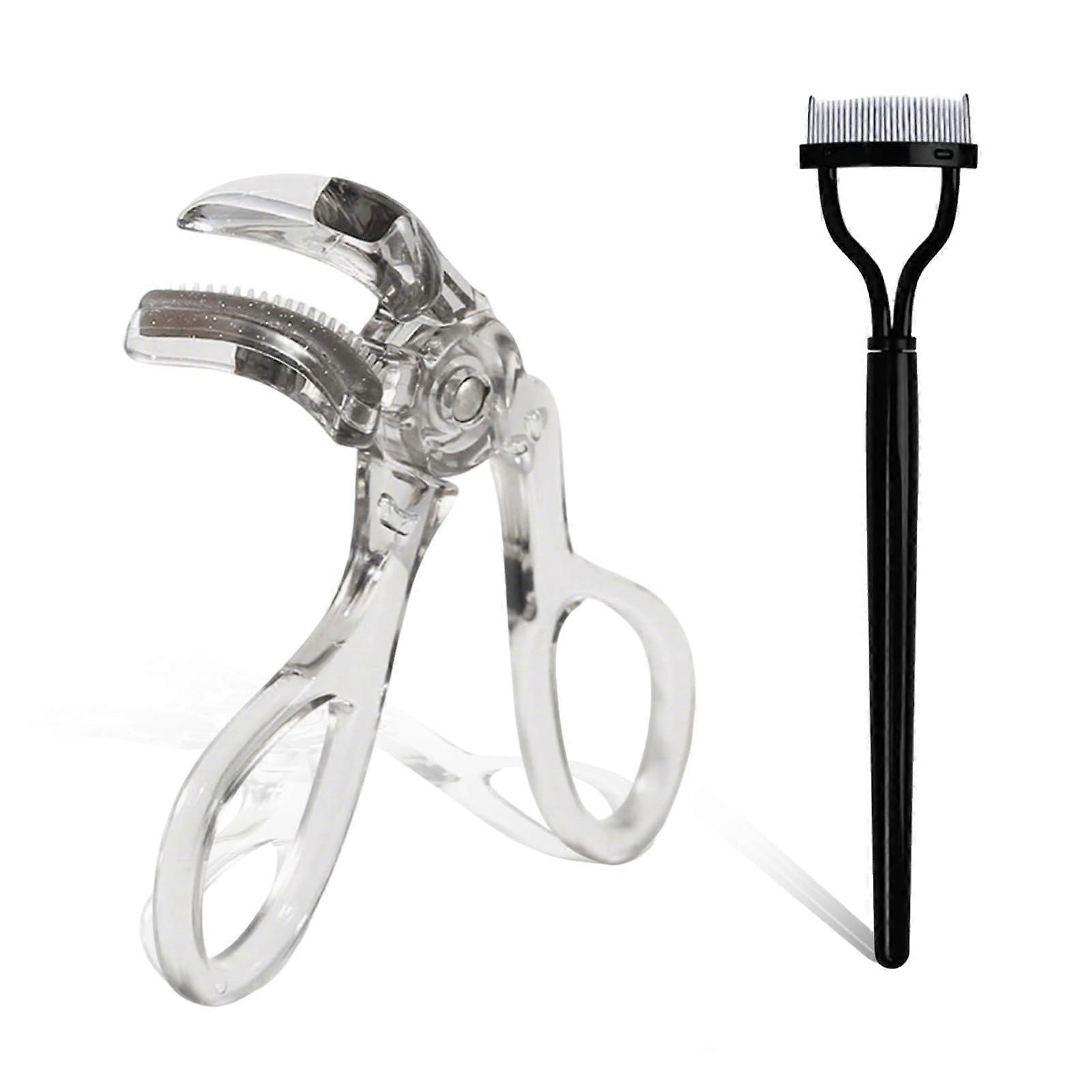 Precision Eyelash Curler with Lash Comb and Silicone Pads for All Eye Shapes